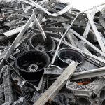 Scrap aluminium pile